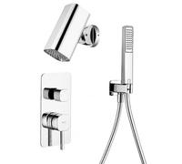 IMEX Conjunto Empotrado Monomando Toscana GPT064-T Grifería Baño 2 Vías con Rociador Orientable Set de Ducha Completo