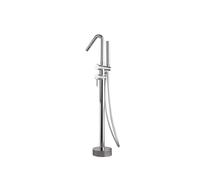 IMEX CORCEGA BBECO1 grifo monomando de bañera con ducha de mano fabricado en latón con acabado cromado córcega - Plateado / Latón / Imex