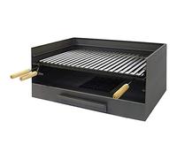 Imex El Zorro Cajón para Barbacoa con Parrilla de INOX, 61 x 40 x 33 cm, Gris FORJA, 71515
