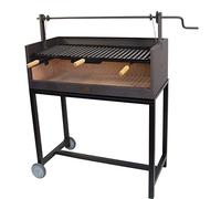 IMEX EL ZORRO Barbacoa con Ladrillo Refractario y Parrilla Esmaltada, 120 x 45 x 102 cm