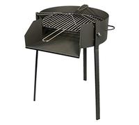 Imex El Zorro - Barbacoa Redonda Ø70 cm con Soporte para Paellera | Barbacoa Exterior sin Humo Portátil | Barbacoa Carbón o Gas | Barbacoa Pequeña y Desmontable para Jardín o Terraza