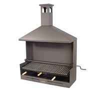 IMEX EL ZORRO - Cajón Barbacoa con Chimenea y Parrilla Inoxidable | 100x40x10 cm | Acero Resistente con Diseño Robusto y Funcional