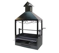 Imex El Zorro - Cajón Barbacoa con Chimenea y Parrilla Zincada | 139x73x40 cm | Hierro Forjado con Pintura Anticalórica y Cajón Recogecenizas | Ideal para Barbacoas de Obra con Carbón o Leña