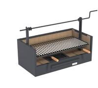 Imex El Zorro - Cajón Barbacoa con Ladrillo Refractario | 90x48x65 cm | Estructura Robusta de Acero y Alta Retención de Calor | Ideal para Barbacoas de Carbón y Leña en Exteriores