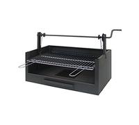 Imex El Zorro - Cajón Barbacoa con Parrilla Cincada | 75x42x63 cm | Con Sistema Elevador Manual | Ideal para Cocinar con Carbón y Leña en Exteriores