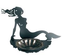 Imex El Zorro El Zorro 11432-Cenicero Sirena, 145 x 229 mm, Hierro Forjado, Negro, 8x22.9x14.5 cm