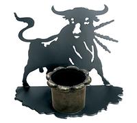 Imex El Zorro El Zorro 11539-Portavela Toro, 2, 129 x 154 mm, Hierro Forjado, Negro, 8x15.4x12.9 cm