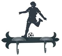 Imex El Zorro El Zorro 11722-Percha Futbolista, 290 mm, Hierro Forjado, Negro, 9x29x23 cm