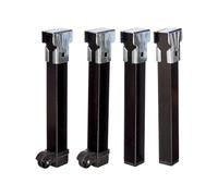 IMEX EL ZORRO - Juego 4 Patas Somier con Ruedas | 30x3x3 cm | Metal Resistente con Acabado Gris | Movilidad Suave y Segura | Compatibles con Somieres Universales