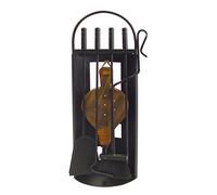 Imex El Zorro 10026 Juego para Chimenea Arco-Chapa con Fuelle, 68 x 23 x 14 cm, Metal, Negro, 14x23x68 cm