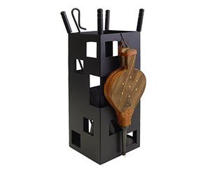 IMEX EL ZORRO Juego Chimenea Cuadrado 50x20x20 cms. (U. Negros+Fuelle)