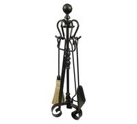 Imex El Zorro Juego de utensilios para chimenea (4 pzs., Gris, Altura: 70 cm)