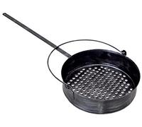 Imex El Zorro - Sartén para Asar Castañas | 30 cm Ø | Hierro Macizo Perforado con Mango Largo | Ideal para Tostar Castañas al Fuego o Brasero