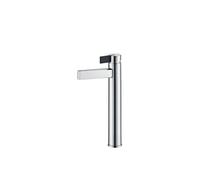 IMEX ELBA BDA022-3NG Grifo monomando alto para lavabo con cierre cerámico de acabado cromado y negro - Sin válvula