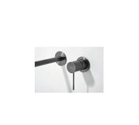 IMEX GENOVA GLG053/BGM Grifo monomando empotrado para lavabo hecho de latón con acabado negro metalizado