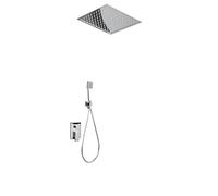 Conjunto de ducha monomando con un diseño moderno y un acabado cromado Volga de Imex - Plateado / Latón / Imex