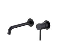 IMEX MONZA GLM039/NG grifo de lavabo monomando y empotrado sin caja de registro en latón negro mate monza - Negro / Latón / Imex