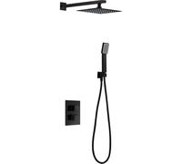 Conjunto termostático de ducha fabricado en latón con un acabado negro mate Cies de Imex - Negro / Latón / Imex