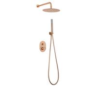 IMEX GPC033/ORC Olimpo Conjunto Ducha Monomando Empotrado Oro Rosa Cepillado