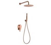 IMEX GPD055/ORC DELOS Conjunto Ducha Monomando Empotrado Oro Rosa Cepillado