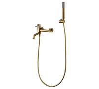 IMEX - Griferia baño y ducha, grifo monomando de bañera con caño SERIE MONZA Oro Cepillado - BDM039-4OC