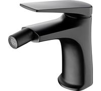 IMEX - Grifo Bide Negro Mate | Grifo Monomando Bide para Baño | Grifo de Bidé con Mezclador de Agua Caliente y Fría | Griferia Bide | Instalación Fácil | Serie Delos