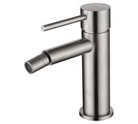 IMEX - Grifo Bidet Acero S.304 | Grifo Monomando Bide para Baño | Grifo de Bidé con Mezclador de Agua Caliente y Fría | Griferia Bidet | Instalación Fácil | Serie Moscú