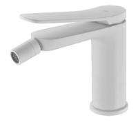 IMEX - Grifo Bidet Blanco Mate | Grifo Monomando Bide para Baño | Grifo de Bidé con Mezclador de Agua Caliente y Fría | Griferia Bidet | Instalación Fácil | Serie Dinamarca