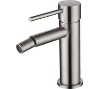IMEX - Grifo Bidet | Grifo Monomando Bide para Baño | Grifo de Bidé con Mezclador de Agua Caliente y Fría | Griferia Bidet | Instalación Fácil | Serie Moscú | Color Acero S316