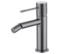 IMEX - Grifo Bidet Negro | Grifo Monomando Bide para Baño | Grifo de Bidé con Mezclador de Agua Caliente y Fría | Griferia Bidet | Instalación Fácil | Serie Génova | Color Black Gun Metal