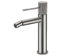 IMEX - Grifo Bidet Níquel Cepillado | Grifo Monomando Bide para Baño | Grifo de Bidé con Mezclador de Agua Caliente y Fría | Griferia Bidet | Instalación Fácil | Serie Line