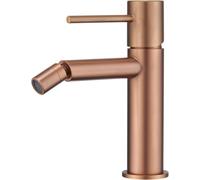 IMEX - Grifo Bidet Oro Rosa Cepillado | Grifo Monomando Bide para Baño | Grifo de Bidé con Mezclador de Agua Caliente y Fría | Griferia Bidet | Instalación Fácil | Serie Monza