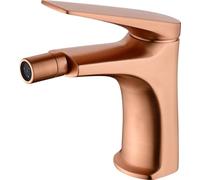 IMEX - Grifo Bidet Oro Rosa Cepillado | Grifo Monomando Bide para Baño | Grifo de Bidé con Mezclador de Agua Caliente y Fría | Griferia Bidet | Instalación Fácil | Serie Delos