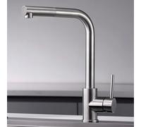 IMEX - Grifo Cocina Extraíble Acero S.316 | Grifo Monomando Fregadero | Griferia Cocina con Ducha Flexible 360º | Grifería en Latón | Serie Malta