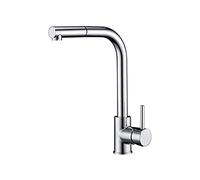 IMEX - Grifo de cocina monomando con Ducha Extraíble, Grifo para Fregadero, Grifo de Cocina Monomando - MOSCU Acero S316 - GCE006/AC