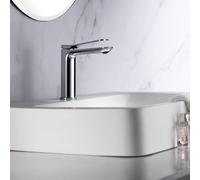 IMEX - Grifo Lavabo Cromado | Grifo Baño Monomando con Agua Fria y Caliente | Grifo de Caño Bajo Fabricado con Latón | Ahorro de Agua y Fácil Instalación | Serie Dinamarca | Color Cromado