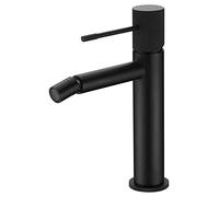 IMEX - Grifo monomando bidé, Griferia baño WC, agua fria/caliente - Serie LINE Negro Mate - BDD038-2NG