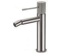 IMEX - Grifo monomando bidé, Griferia baño WC, agua fria/caliente - Serie LINE Niquel Cepillado - BDD038-2NQ