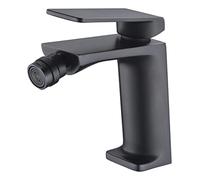 IMEX - Grifo monomando de bidé para Agua Fría y Caliente, Griferia Baño Clásico, Mezclador Monomando para bidet grifo higienico color Negro Mate - BDF016-2NG