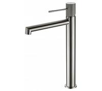 IMEX - Grifo monomando lavabo de caño alto, Grifería Baño agua Frio/Caliente - Serie Line Níquel Cepillado - BDD038-3NQ