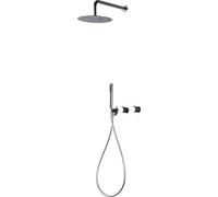 IMEX Grifo termostático de ducha empotrado GTA052 ASSEN 2 vías rociador pared/techo Cromo