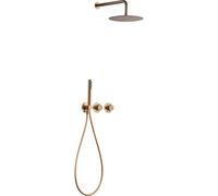 IMEX GTA052/ORC ASSEN Grifo Termostático Ducha Empotrado 2 Vías Oro Rosa Cepillado
