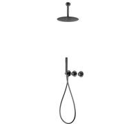 IMEX GTB056/BGM BREDA Conjunto Ducha Monomando Empotrado Black Gun Metal