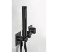 IMEX GTT054/NG TÍBET Conjunto Ducha Termostático Empotrado Negro Mate