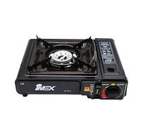 IMEX Hornillo de gas portátil con encendido piezoeléctrico - Cocina butano para camping, exterior y festival - 7650 BTU potencia 2,2 kW maletín de transporte - Modelo BK-167-A