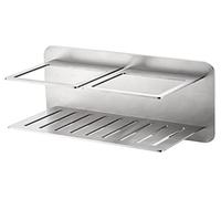 IMEX - Jabonera Frontal de Acero Inoxidable anticorrosión para baño y Cocina - Colocación de Pared con Tornillos - Serie IMAN Níquel Cepillado - ADI011/NQ