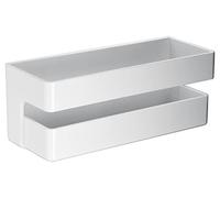 IMEX - Jabonera Frontal de para baño y Cocina - Colocación de Pared con Tornillos Estante de PVC Rectangular Blanco Mate - ABL006