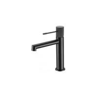 IMEX ETNA GLT023/BL Grifo monomando para pared en lavabos y en bañeras de acabado blanco mate - Con válvula click