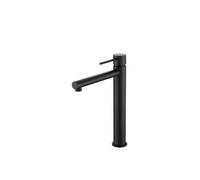 IMEX MILOS BDYS045-3NG Grifo para lavabo sobre encimera de caño alto en acabado negro mate - Sin válvula