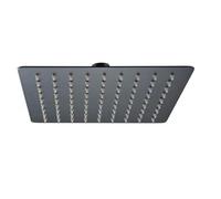 IMEX - Rociador de Ducha Cuadrado extraplano de acero inoxidable 25 x 25 cm, Nego Mate - RDC002/NG